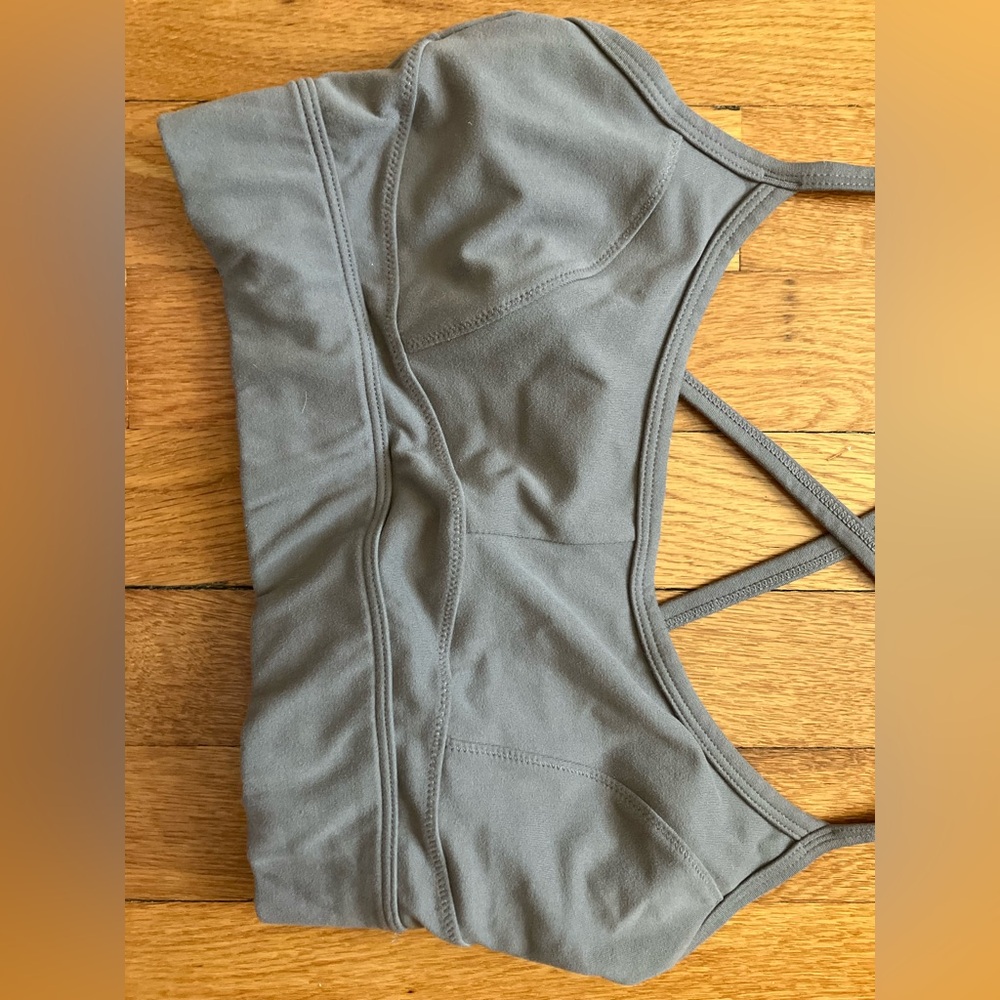 Varley Grey Strappy Bralette/ Sports Bra, “Let’s Move Irena Bra” - Picture 2 of 6